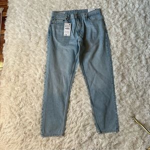 NWT ZARA Slim Taper Mid Waist Slim Thigh Tapered Leg Sz 34 jeans plus size